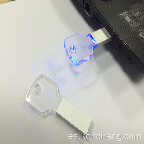 Unidad flash USB de cristal de llave de coche